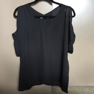 Lush Slit-Sleeve Sheer Blouse